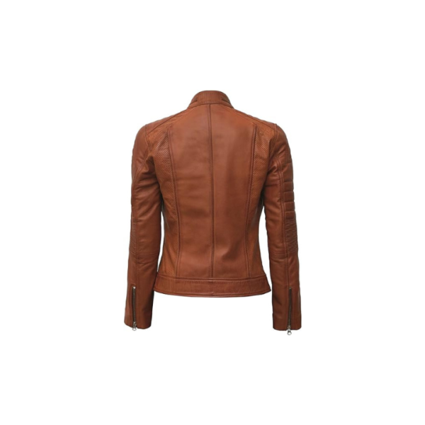 Brown Leather Jacket Women - Image 4