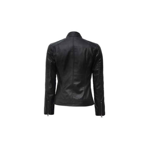 Brown Leather Jacket Women - Image 2